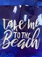 Kadın Take Me To The Beach Baskılı Şeffaf Mavi Pvc Plaj, Tatil , Kozmetik Çanta 42X37CM 2