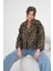 Kadın Leopar Ceket Kahve 30993 3