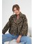 Kadın Leopar Ceket Kahve 30993 4