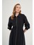 Kadın Modal Elbise Siyah 31033 7