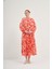 Ftz Saten Plise Elbise Pembe 31006 3