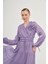 Kadın Organze Elbise Lila 31015 1