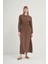 Kadın Modal Elbise Kahve 31033 4