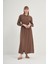 Kadın Modal Elbise Kahve 31033 5