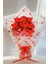 Sevimli 35 cm Peluş Ayı ile Premium Yumoş Kırmızı Peluş Ayıcık Buketi 5