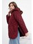 Ftz Kadın Kapitone Kaban Bordo 30966 5