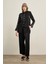 Kadın Parlak Modal Takım Siyah 31002 1