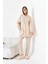 Kadın Kapitone Takım Beige 30942 2