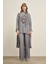 Kadın Nakışlı 3'lü Keten Takım Gri 30760 1