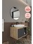 Banyo Gül 70 cm Demonte Banyo Dolabı Ayna Lavabo 1
