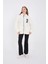 Yumoş Kumaş Oversize Fermuarlı Beyaz Hırka 1