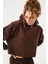 Aura Casual Hoodie Kahverengi 4