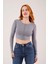 Kadın Ters Dikişli Basic Antrasit Body Bluz 1