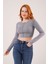 Kadın Ters Dikişli Basic Antrasit Body Bluz 3