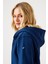 Aura Fermuarlı Crop Hoodie Lacivert 5