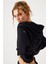 Aura Fermuarlı Crop Hoodie Siyah 3