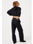 Aura Fermuarlı Crop Hoodie Siyah 4