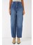 6688 Yüksek Bel Baggy Kot Pantolon - Lacivert 4