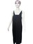 Siyah Keten Ayarlanabilir Askılı, Sırtı Açık Midi Boy Elbise, Siyah Elbise 2