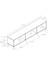 1280 Monza 180 cm (Membran Mdf Kapaklı) Bohem Tv Ünitesi Sepet-Beyaz 2