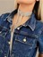 14 Sıralı Zincir V Model Dokuma Sallantılı Vücut Tasma Choker El Yapımı Gümüş Renk Kolye 1