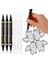 Karışık Tip-6 Adet Set Stili Çift Uçlu Kalem Siyah Kaligrafi Fırçası Kalem Yazı Kalemleri Sanat Marker Beyaz Kalem Yeni Başlayanlar Için Yazma Eskizler Sanat Çizimleri (Yurt Dışından) 2