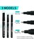 1.0mm Tarzı 3 Parça Sıvı Krom Marker Seti, Gümüş Sanat Sıvı Ayna Krom Marker Ayna Yansıma Işareti Kalem Kaya Boyama Malzemeleri (Yurt Dışından) 3