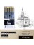 6 Adet Set A-1 Stili Pigment Liner Mikron Mürekkep Sanat Marker Kalem Kaligrafi Fırçası Kalemler Siyah Fineliner Eskiz Manga Çizim El Yazısı Beyaz Kalem (Yurt Dışından) 1