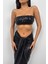 Payetli Straplez Crop Etek Takım 4