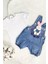 Kız Erkek Bebek Jean Kot Salopet Tulum 2li Set Takım Ayıcık Oyuncaklı Denim Yazlık 1