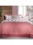 Eva Jadon Pembe Çift Kişilik %100 Pamuk Nevresim Takımı ve Pike Seti 1