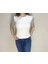 Işıl Tekstil Kadın Beyaz Kol Çizgili T-Shirt 2