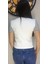 Işıl Tekstil Kadın Beyaz Kol Çizgili T-Shirt 4
