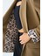 Astarı Leopar Ceket - Vizon 4