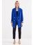 0704 Düğme Detaylı Blazer Ceket - Saks 2