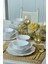Beyaz Gold Fileli Romeo Yemek Takımı 24 Parça 6 Kişilik 3