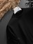 Erkek Long Fit Dokulu Basic T-Shirt Siyah 2