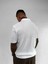 Erkek Yarım Fermuarlı Polo Yaka Triko T-Shirt Beyaz 4