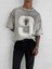 Erkek Dikiş Detaylı Waffle Kumaş Oversize T-Shirt Beyaz 1