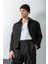 Erkek Boxy Fit Önü Cepli Ince Ceket Siyah 3