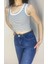 Işıl Tekstil Kadın Beyaz Çizgili Crop 1