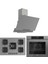 Flowart Florenz Pro Gri 3'lü Ankastre Set ( QBL63CPR-SS038-D065 ) 1
