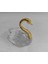 Minik Gold Altın Renk Kuğu Kristal Cam El Yapım 6 x 7 cm Biblo Dekoratif Obje Figür Hediyelik 1 Adet 2