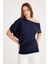 Kayık Yaka Kısa Kol Modal Bluz 3