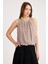 Önü Pileli Sıfır Kol Etek Ucu Lastikli Bluz 2