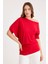 Kayık Yaka Kısa Kol Modal Bluz 1