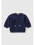 Bebek Önü Kulak Detaylı Omzu Düğmeli Bisiklet Yaka Sweatshirt 1