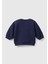 Bebek Önü Kulak Detaylı Omzu Düğmeli Bisiklet Yaka Sweatshirt 2