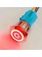 16MM Kırmızı Power Sembol Ledli Kablolu Push Tip Metal Button Panel Montaj Düz Kafa Com No Nc Dc 6A 12V IP67 Su Geçirmez Paslanmaz Çelik Düğme Start Kontrol Otomasyon 1
