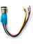 16MM Kırmızı Power Sembol Ledli Kablolu Push Tip Metal Button Panel Montaj Düz Kafa Com No Nc Dc 6A 12V IP67 Su Geçirmez Paslanmaz Çelik Düğme Start Kontrol Otomasyon 2